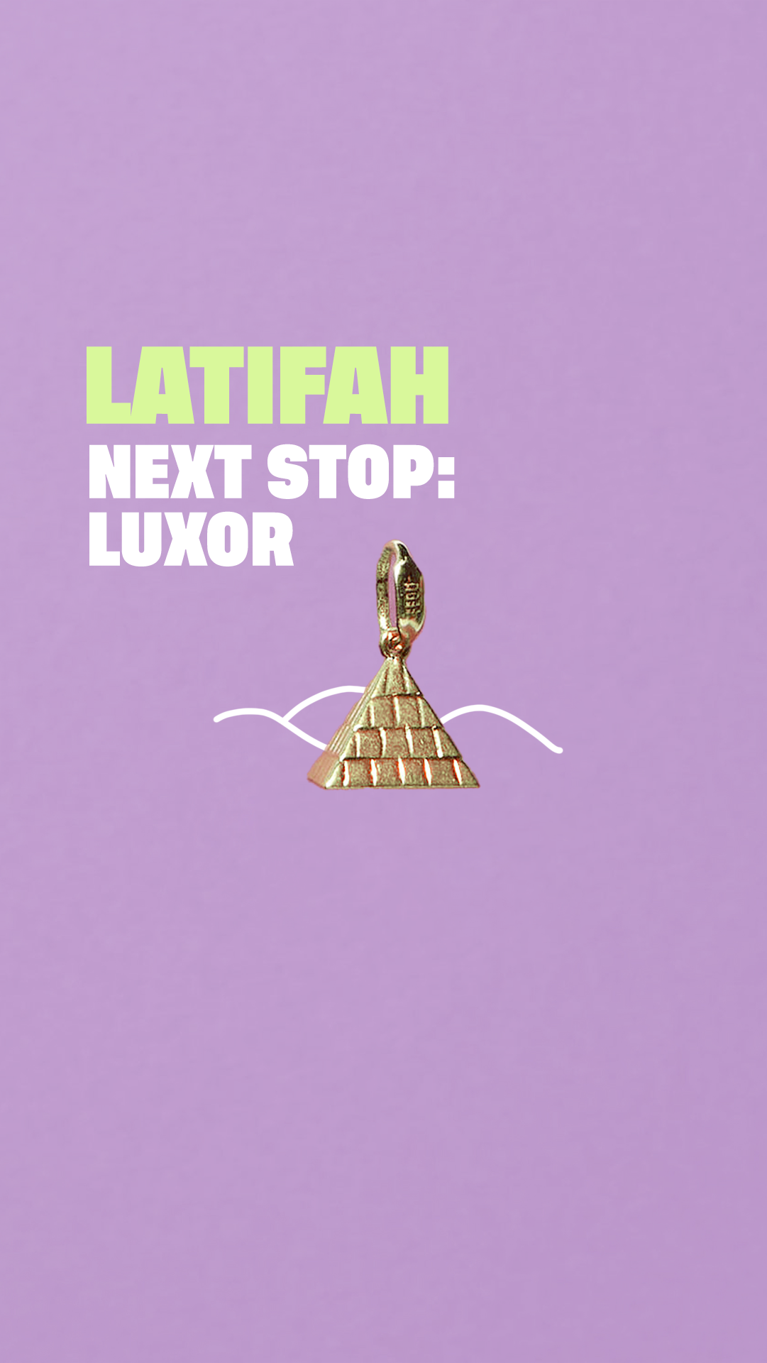 Latifah vintage pyramid charm pendant in 9kt yellow gold, ÂGÉE
