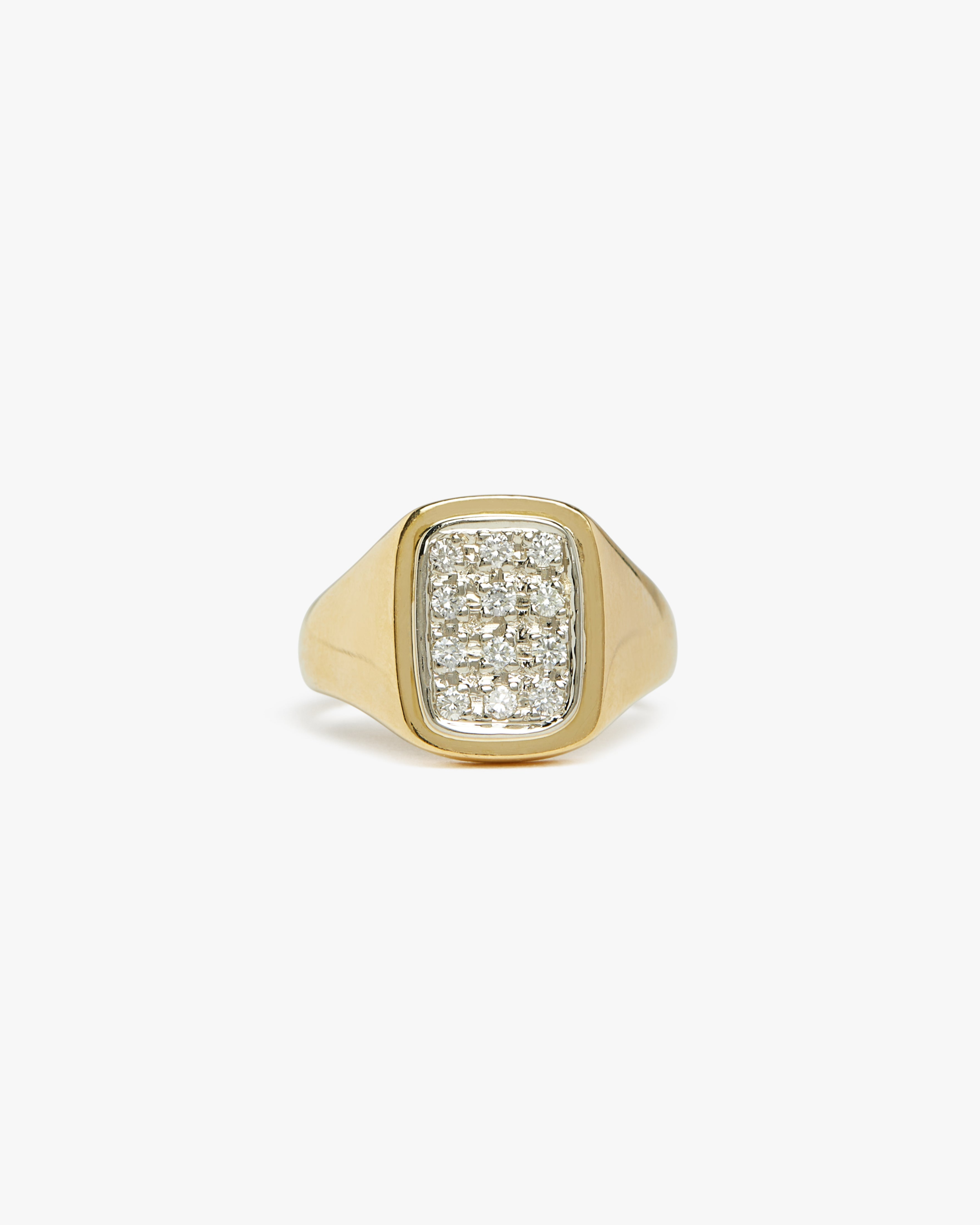 Claudia — vintage ring in 18kt yellow gold, white diamonds, one-of-a-kind | ÂGÉE Milan