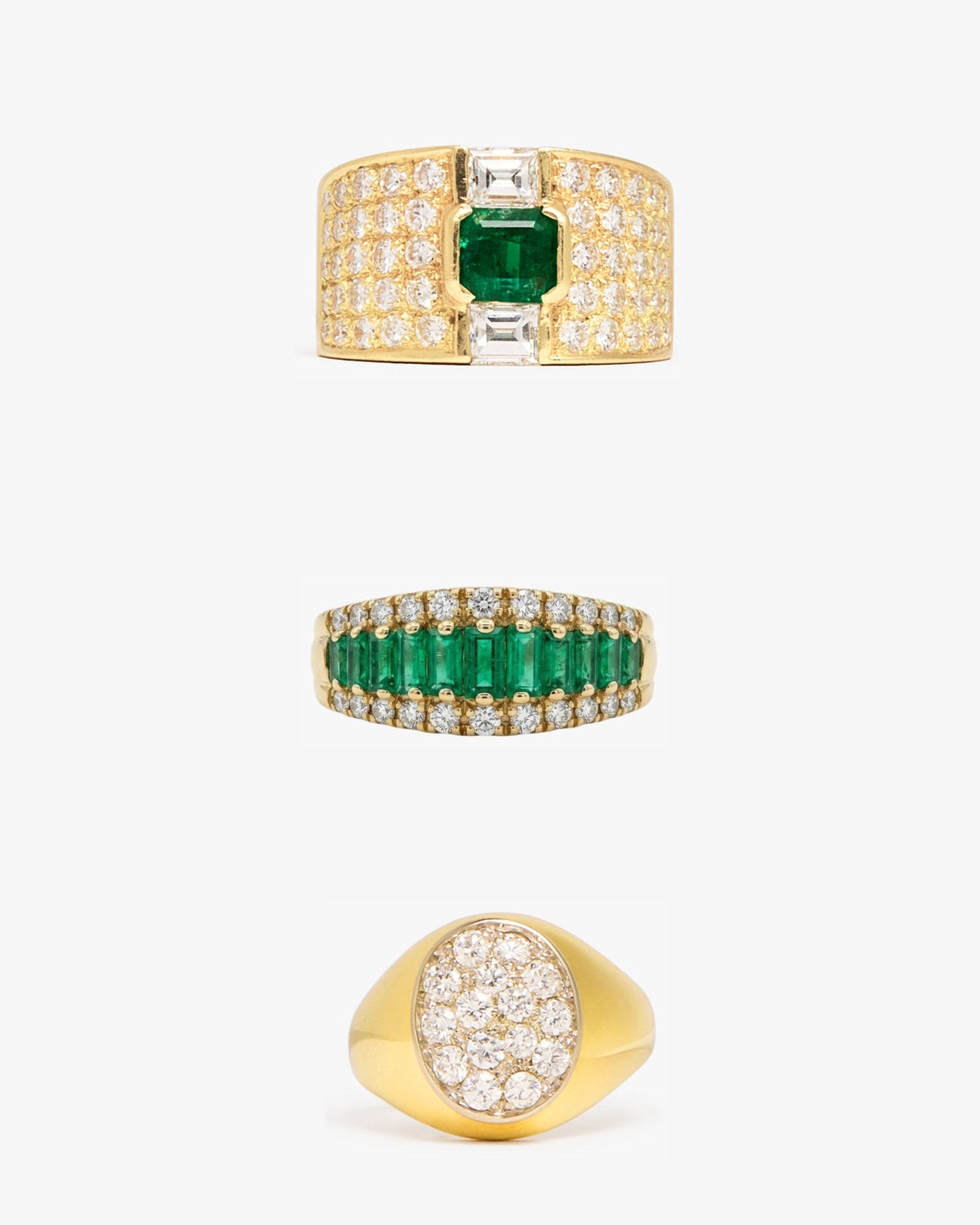 Vintage rings collage — scouted by ÂGÉE Milano
