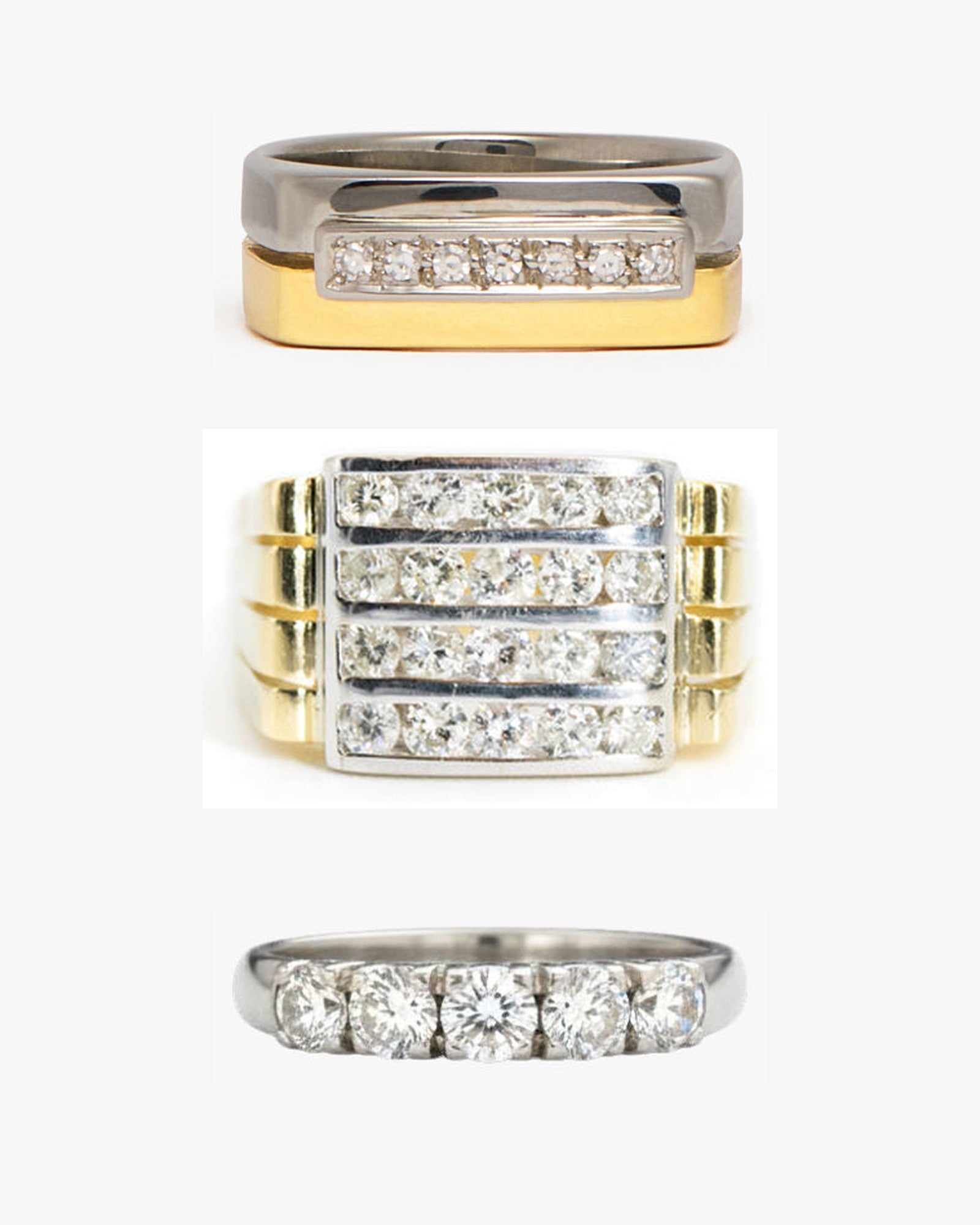 Vintage diamond rings still life, ÂGÉE