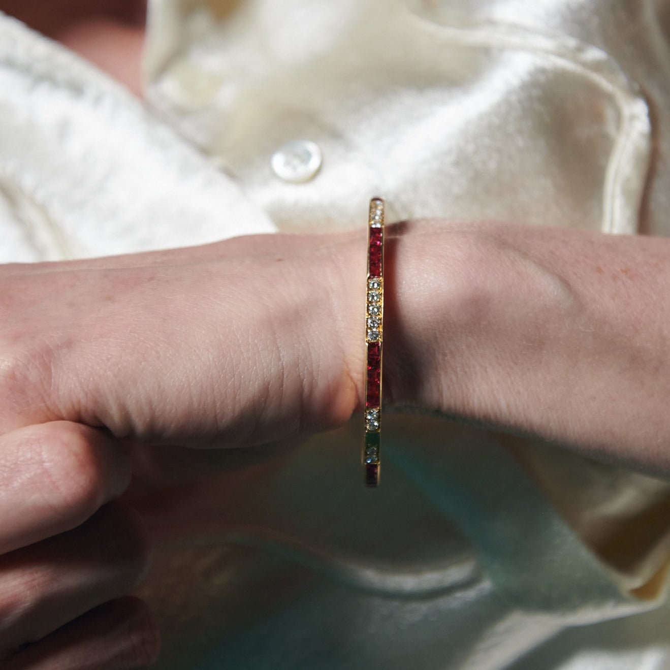 Vintage Gold Ruby and Diamond Bracelet For Women | Lola | Vintage Jewelry | Lil Milan