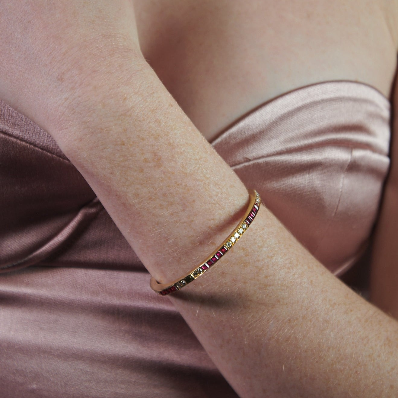 Vintage Gold Ruby and Diamond Bracelet For Women | Lola | Vintage Jewelry | Lil Milan
